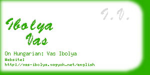 ibolya vas business card